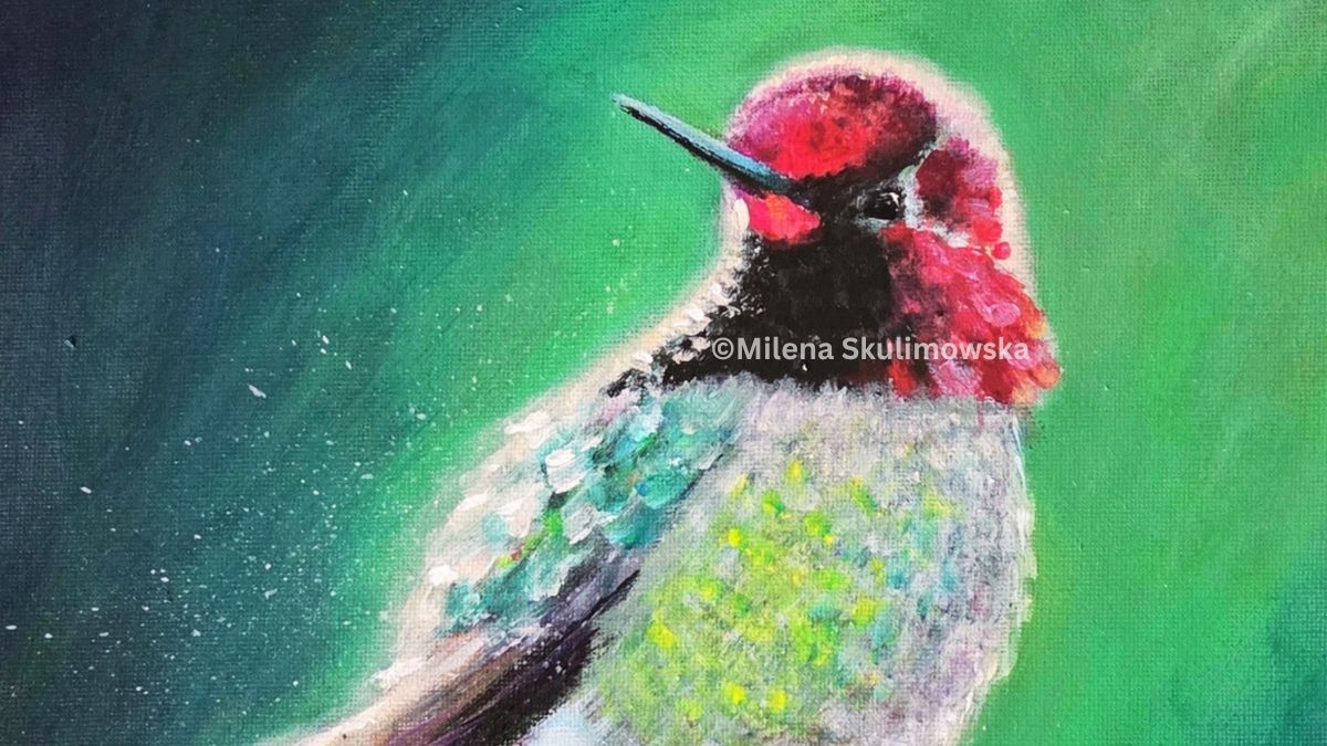 Hummingbird Colour Study: Making Colours Pop in Acrylic